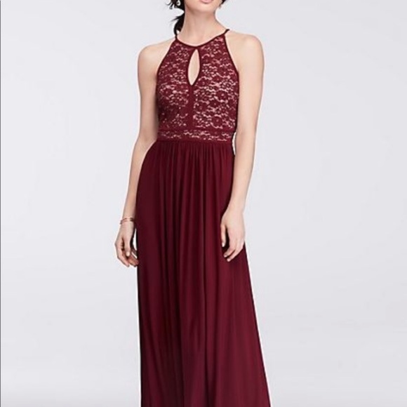 David's Bridal Dresses & Skirts - David’s Bridal Formal Maroon Long Dress - Size 2